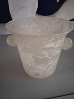 Geheel geetst art deco vaas in de stijl van lalique, Ophalen of Verzenden