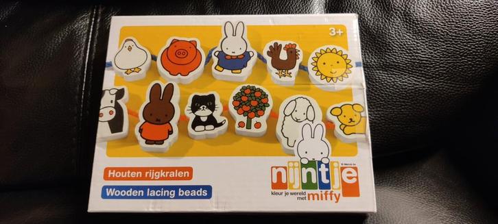 Nijntje houten rijgkralen, Kinderen en Baby's, Speelgoed | Houten speelgoed, Zo goed als nieuw, Overige typen, Ophalen of Verzenden