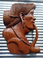 Houten hoofd, Antiek en Kunst, Ophalen of Verzenden