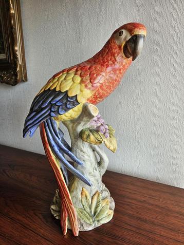 Porcelaine Italienne vintage de Giovanni Ronzan - Perroquet 