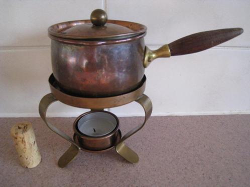 Koperen sauteuse, sauciere, sauspan, sauspotje, 8,5 x 15 cm, Huis en Inrichting, Keuken | Servies, Ophalen of Verzenden