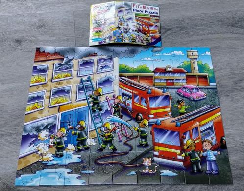 Brandweer vloerpuzzel 45 stuks compleet, Kinderen en Baby's, Speelgoed | Kinderpuzzels, Gebruikt, 4 tot 6 jaar, 10 tot 50 stukjes