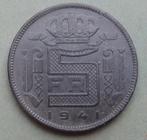 1941 5 frank occupation NL, Postzegels en Munten, Munten | België, Verzenden, Metaal, Losse munt