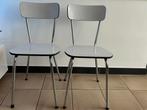 2 Formica stoelen vintage, Jaren 60, Gris, Deux, Enlèvement