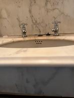 Antieke lavabo in marmer, Huis en Inrichting, Badkamer | Complete badkamers, Ophalen, Gebruikt