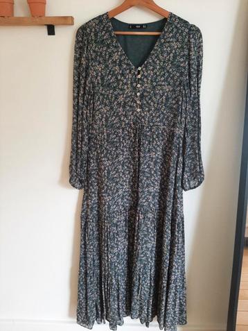 Groene maxijurk met bloemenprint - Mango - maat XS / S beschikbaar voor biedingen