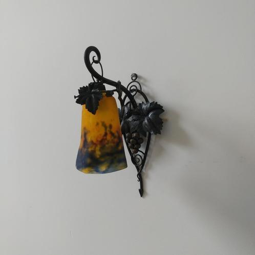 Art Nouveau wandlamp Müller Frères, smeedijzer, Antiek en Kunst, Antiek | Verlichting, Ophalen
