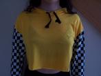 T-shirt met kap, Kleding | Dames, Geel, Ophalen of Verzenden, Zo goed als nieuw, Lange mouw