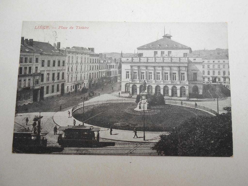 ancienne carte postale Liège tram 1905, Collections, Enlèvement ou Envoi, Avant 1920, Affranchie, Liège