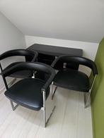 Vintage stoelen, Maison & Meubles, Trois, Enlèvement ou Envoi, Utilisé, Cuir