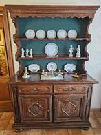 Landelijk massief eiken buffetkast, Avec tablette(s), Enlèvement, Utilisé, 200 cm ou plus