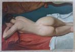 ROBERT VAN CAUWENBERGHE / NAAKT / OLIEVERF 71x103cm CHASSIS, Antiek en Kunst, Kunst | Schilderijen | Modern, Ophalen