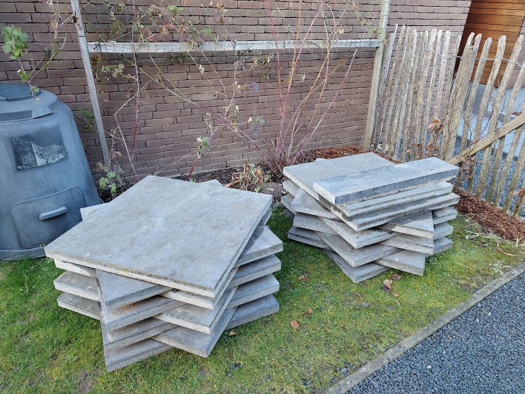 (terras)tegels buiten, Tuin en Terras, Tegels en Klinkers, Zo goed als nieuw, Terrastegels, Natuursteen, 5 tot 10 m², Ophalen