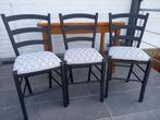 Lot de 3 chaises noires, Maison & Meubles, Trois, Comme neuf, Enlèvement, Cuisine