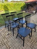 Lot de 6 chaises en bois, Maison & Meubles, Chaises, Enlèvement, Classique, Bois, Noir