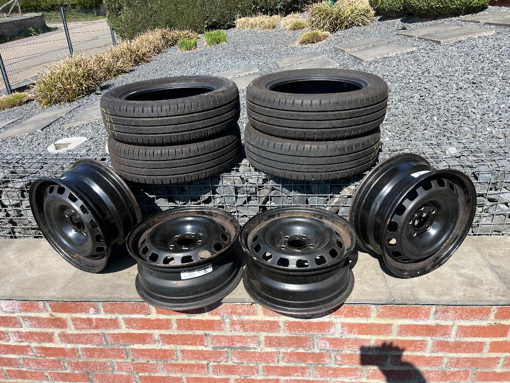4 Jantes Citroën avec pneus été, Enlèvement, Pneus été, Pneu(s)