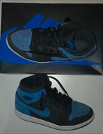 Nike Air Jordan 1 Mid noir/bleu taille 42 avec boîte et lace, Enlèvement, Porté, Bleu, Nike air Jordan