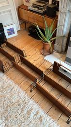 Tomado string wandplank rek / tek wood met lamp, Huis en Inrichting, Kasten | Stellingkasten, Ophalen, Gebruikt