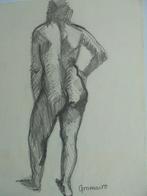 Marcel Gromaire  1892 - 1975  Tekening  Staand Naakt, Verzenden
