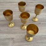 5 antieke WIJN BEKERS, Antiek en Kunst, Ophalen of Verzenden