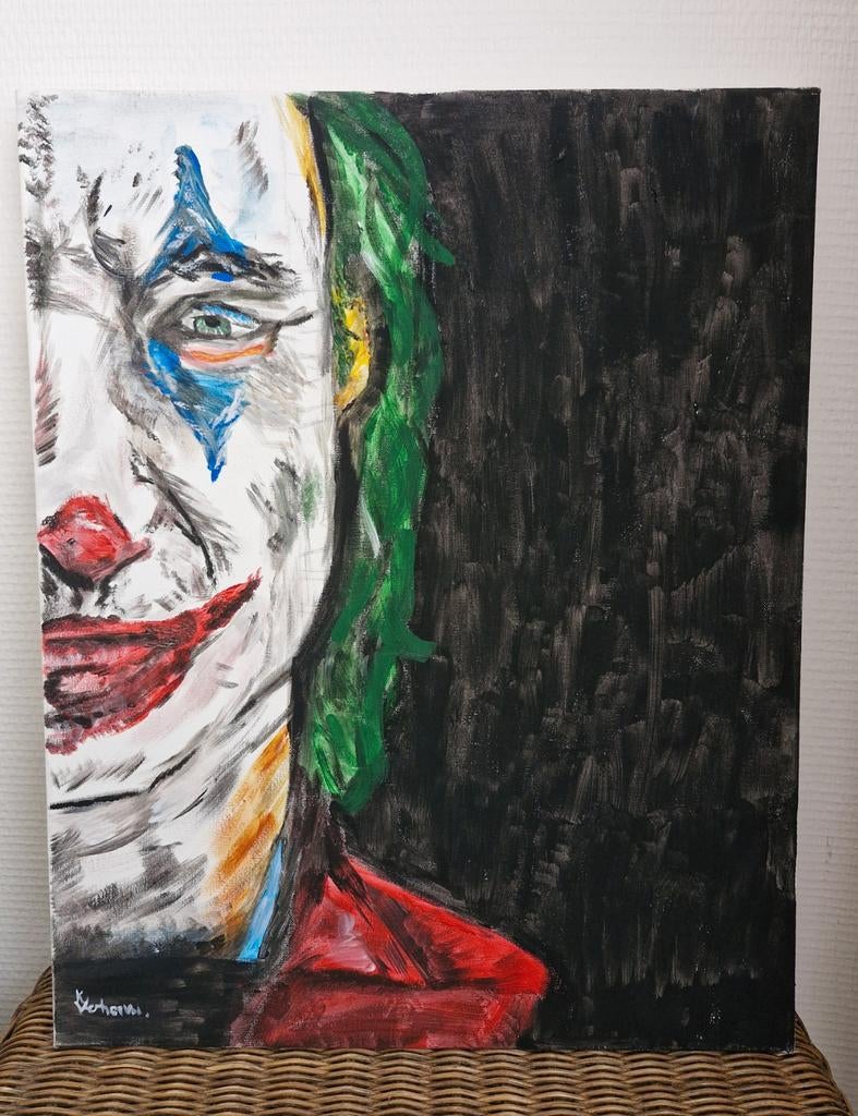 Kunstwerk Schilderij the Joker design abstract, Ophalen