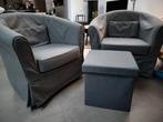 2 zeteltjes met bijhorend bankje, Huis en Inrichting, Fauteuils, Ophalen