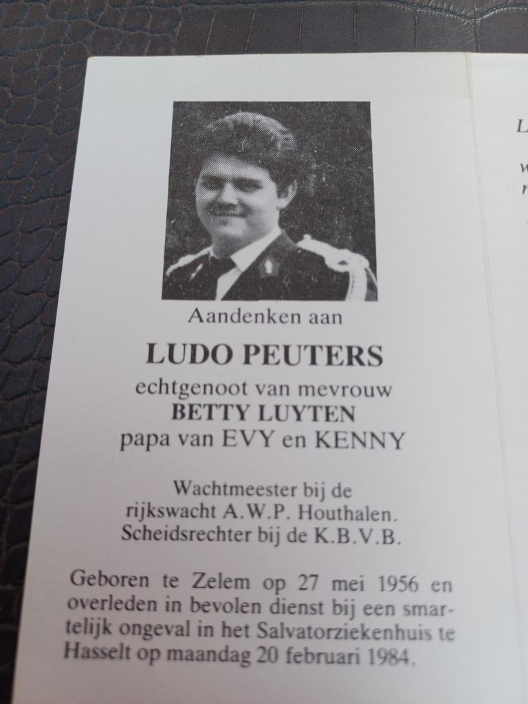 Rijkswacht overleden in bevolen dienst, Ophalen of Verzenden