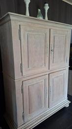 Armoire en chêne sablé, Maison & Meubles, Avec tablette(s), Comme neuf, 100 à 150 cm, Chêne