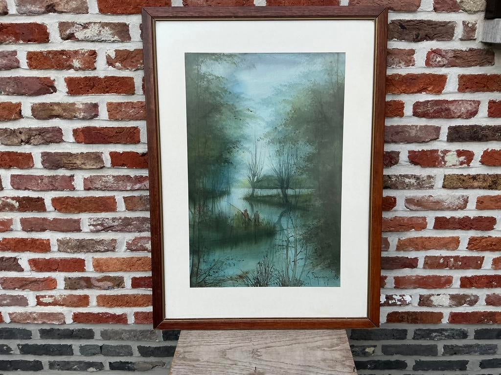 (G)illes FIGUIER - Aquarelle-École française du XXe siècle., Enlèvement