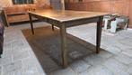 245 cm lange boerentafel van eikenhout, Enlèvement, Utilisé, Chêne