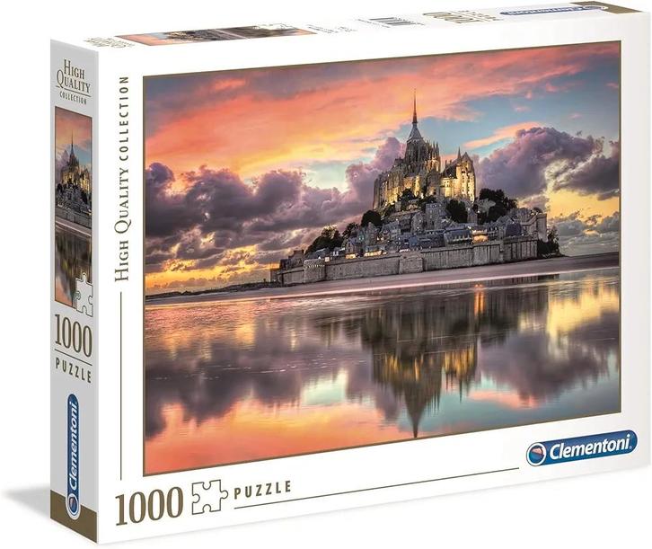 Clementoni Le Magnifique Mont Saint-Michel, puzzel, Hobby en Vrije tijd, Denksport en Puzzels, Nieuw, Legpuzzel, 500 t/m 1500 stukjes