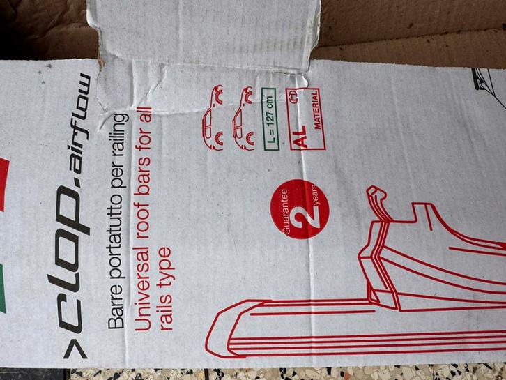 Barres de toit aluminium universelles 127 cm, Auto diversen, Dakdragers, Zo goed als nieuw, Ophalen