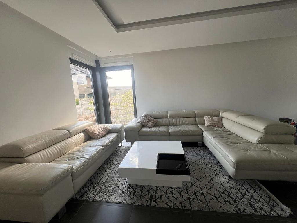 Lederen zetel, Huis en Inrichting, Zetels | Complete zithoeken, Ophalen, Gebruikt, Leer