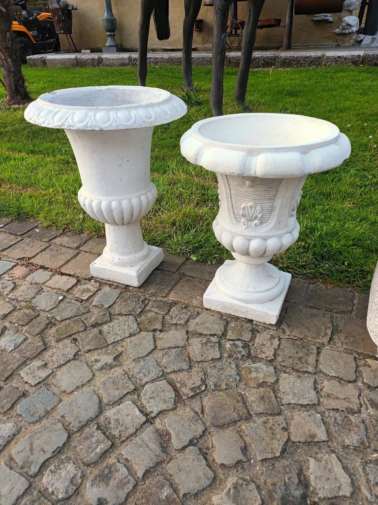 2 betonnen tuinvazen, Jardin & Terrasse, Vases de jardin, Enlèvement