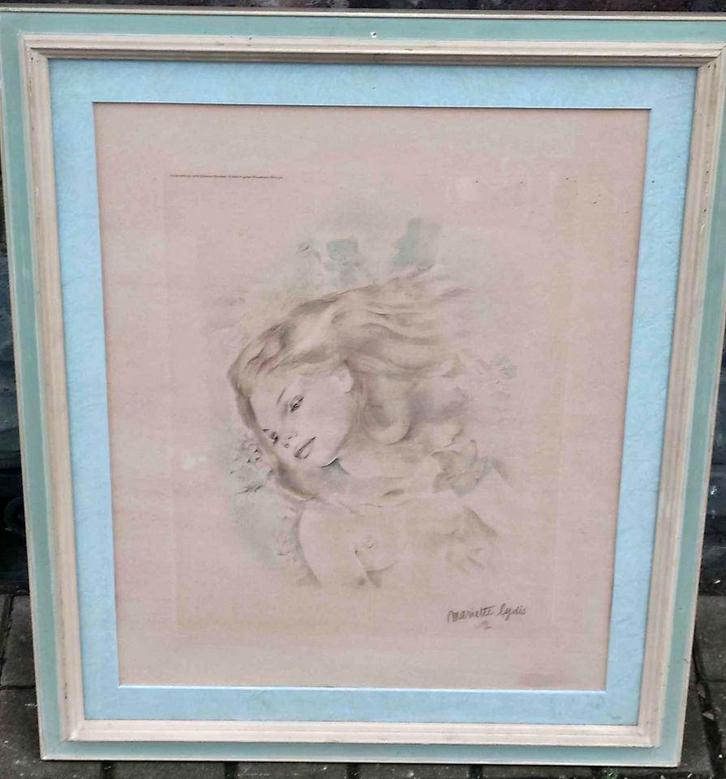 Gravure signe Mariette lydis, Antiquités & Art, Art | Eaux-fortes & Gravures, Enlèvement ou Envoi