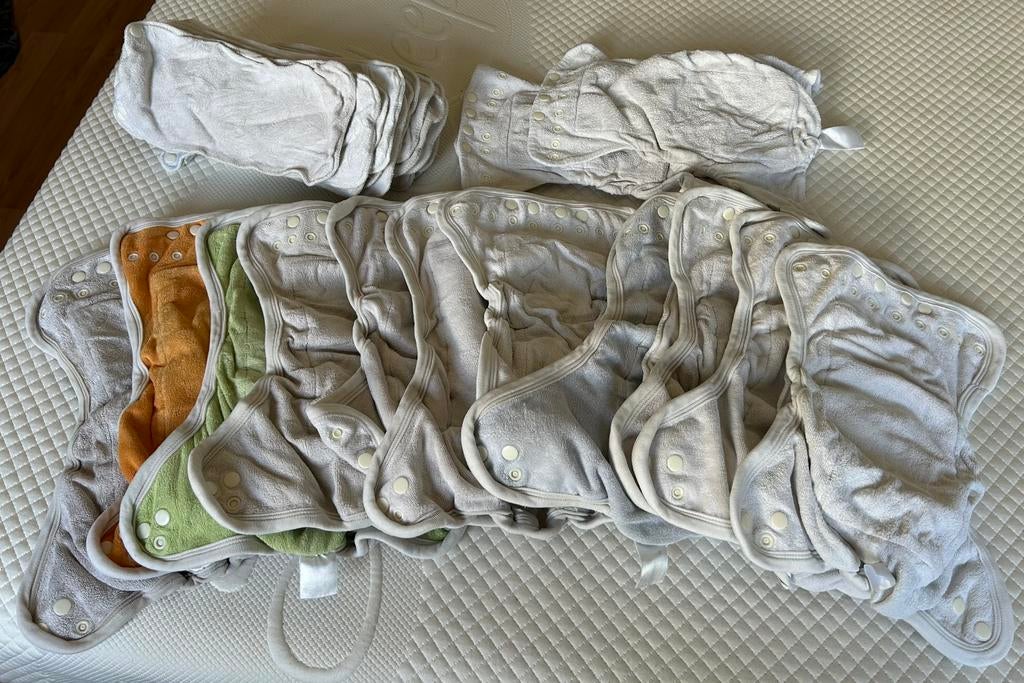 Wasbare luiers Popolini one size met knoppen, Ophalen, Gebruikt, Jongetje of Meisje