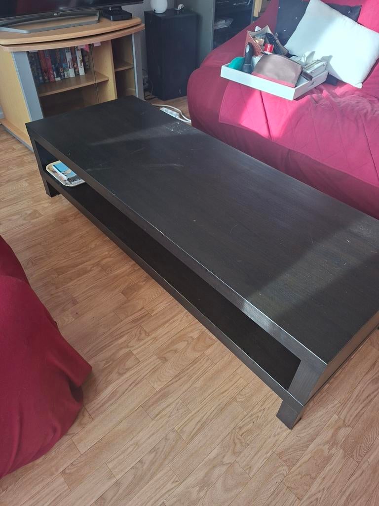 Zwarte woonkamertafel L 150 cm B 55 cm H 35 cm Ikea, Huis en Inrichting, Tafels | Salontafels, Ophalen