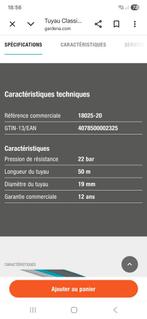 Tuyaux gardena gros diametre 3/4  19mm, Enlèvement ou Envoi