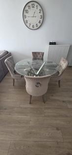 Table en verre avec chaises, Enlèvement, Comme neuf, Verre