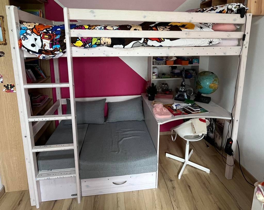 Lit mezzanine bureau, Enlèvement, Comme neuf, Lit mezzanine