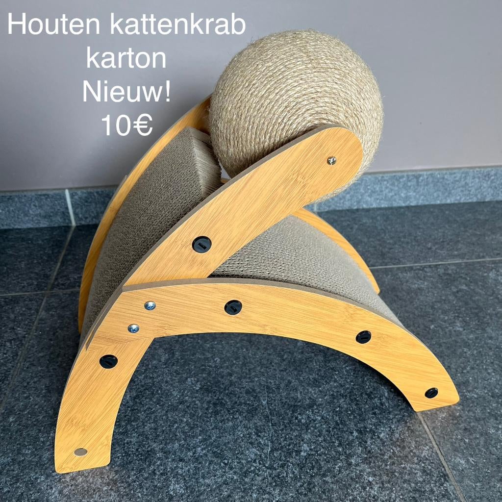 Houten kattenkrab / karton, Ophalen, Nieuw