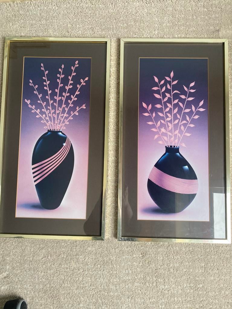 Set van 2 vintage decoratieve kaders, Ophalen