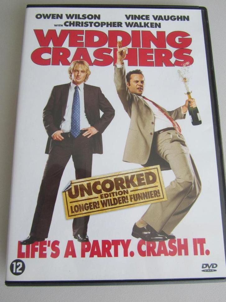 DVD WEDDING CRASHERS (Met Owen Wilson & Vince Vaughn), CD & DVD, DVD | Comédie, Utilisé, Comédie romantique, À partir de 12 ans