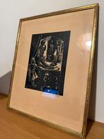 Gravure sur bois, Elsa Courtoit - Kitty à Anvers, Enlèvement ou Envoi