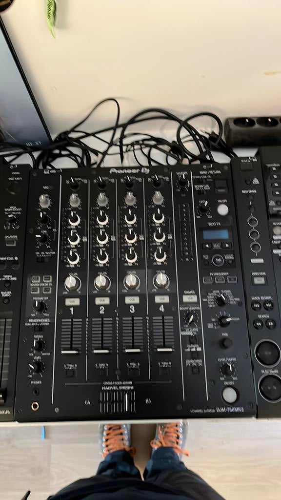 Pioneer djm 750 mk2 en 2st cdj 900nexus, Enlèvement, Comme neuf, DJ-Set, Pioneer