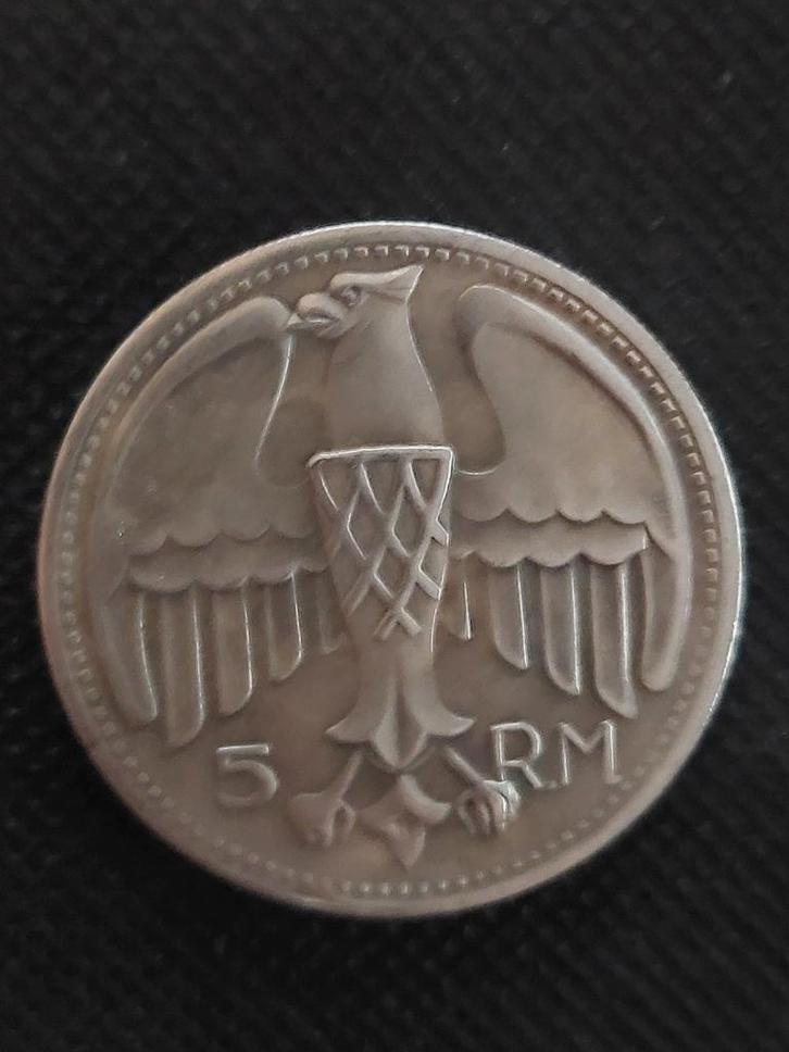 5 Reichsmark 1935 medaille, Verzamelen, Militaria | Tweede Wereldoorlog, Ophalen of Verzenden