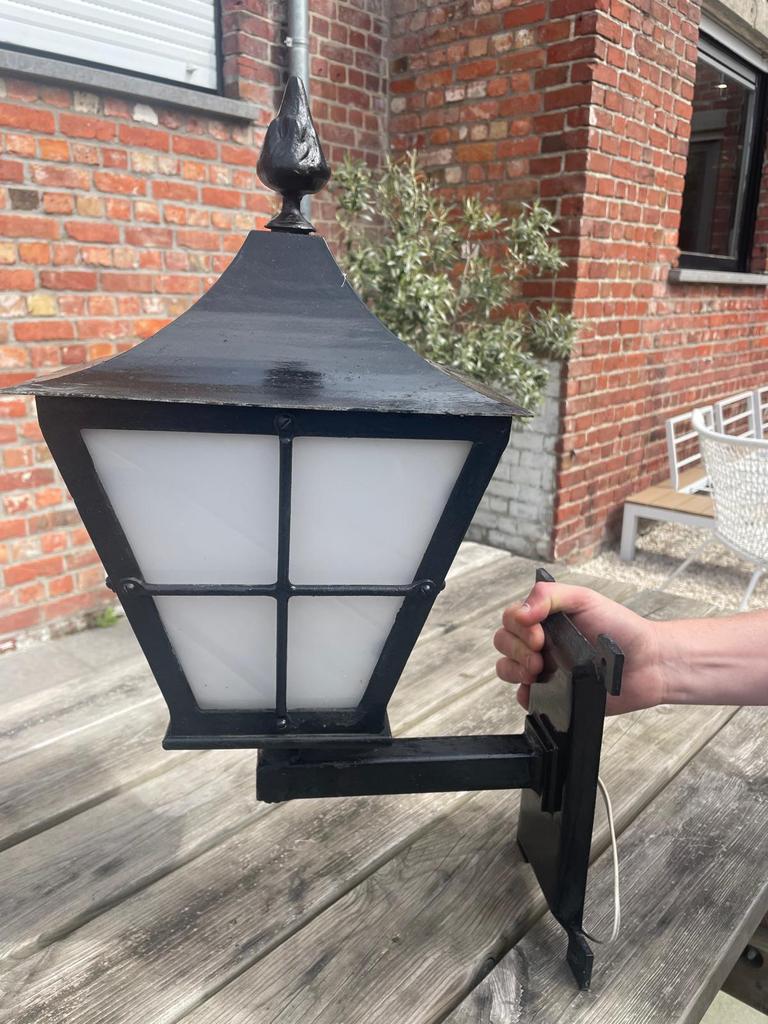 Buitenlamp kandelaar in gietijzer, Ophalen, Gebruikt