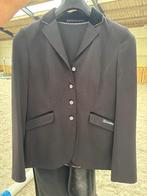 Zwarte wedstrijdjas met glitter- en velvet details, Dieren en Toebehoren, Dressuur, Ophalen of Verzenden, Zo goed als nieuw, Dames