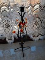 Bougeoir fer forgé feuille d'automne, Comme neuf, Enlèvement, Métal, Chandelier