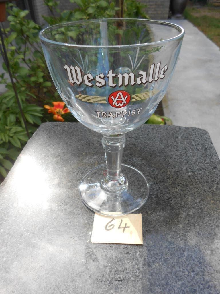 bierglas Westmalle trappist H180 Ø110 - Ø kelkvoet 87mm, Ophalen of Verzenden, Gebruikt, Glas of Glazen